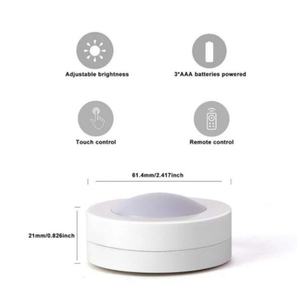 Luces Inteligentes Inalámbricas con Sensor Táctil Regulable, Luz Nocturna LED para Gabinetes de Cocina, Armarios, Baños, con Control Remoto - Product Image 2