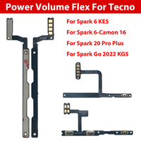 Bouton de Volume d'alimentation Flex pour Tecno Spark 4 6 KE5 Camon 1 Spark 8C Spark 10 Spark 10C Spark 20 Pro Plus Spark 20 Pro Spark 20C