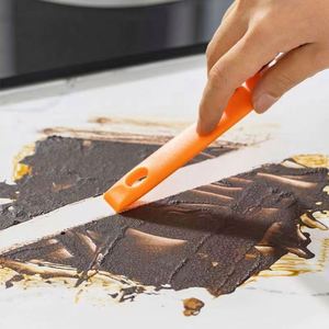 Long Handle Gas Stove Brush Double-Sided Soft <b>Plastic</b> Wire Brush Shovel <b>Kitchen</b> Hood Cleaning Tool with Encryption - Product Image 4