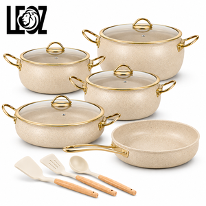 Set di Pentole <span class=keywords><strong>in</strong></span> <span class=keywords><strong>Acciaio</strong></span> <span class=keywords><strong>Inox</strong></span> da 12 Pezzi con Coperchi <span class=keywords><strong>in</strong></span> Vetro, Utensili da Cucina Antiaderenti, Pentole e <span class=keywords><strong>Padelle</strong></span> per Cottura a Induzione - Product Image 1