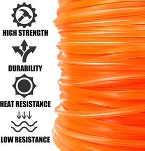 Cao Cấp Nylon 0.095 "Đường Kính 576 Mét Chuỗi Tông Đơ Dòng Phổ Màu Cam Sao Weed Ăn Bàn Chải Cắt Xăng Nguồn Điện - Product Image 6