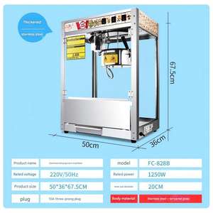 Máquina de Palomitas Comercial Automática con Carrito, de Acero Inoxidable, Eléctrica/a Gas, Nuevo Diseño, Máquina Expendedora de Palomitas - Product Image 3