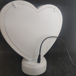 ABS ubs ricarica matrimonio luce a LED personale per bambini regalo casa cornice per foto specchio <span class=keywords><strong>magico</strong></span> a forma di cuore - Product Image 4