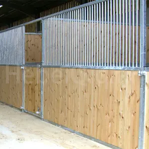 Panneaux de stalle de cheval d'écurie peints mobiles de cheval de boîtes célèbres carbonisées par pin en bambou équin