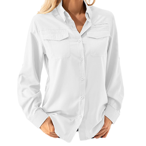 Camisas Cargo para Mujer, Estilo Casual Holgado, Color Liso, Teñido Ecológico, Nueva Colección 2025 - Product Image 1