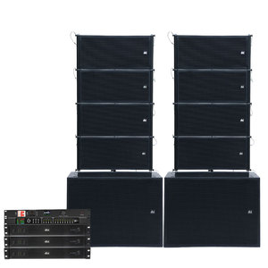 Système complet d'enceintes de sonorisation Dbk pour usine, double enceinte colonne 12 pouces avec amplificateur de subwoofer 18 pouces pour église Ls212a+sw218 Dual - Product Image 1