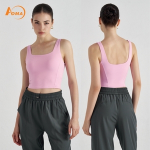 Aoyema Sports Wear Soft Workout U Back Sports <strong>Bra</strong> Crop <strong>Top</strong> Sports Gym Women Yoga tank <strong>Top</strong> <strong>With</strong> <strong>Built</strong> <strong>in</strong> <strong>Bra</strong> - Product Image 1