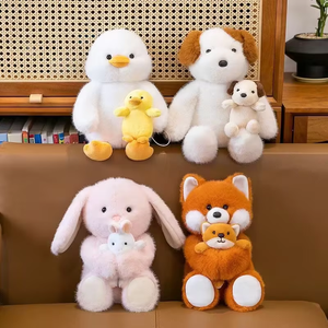 ตุ๊กตาผ้ากำมะหยี่ชุดแม่และเด็ก ของเล่นตั้งโต๊ะ ของเล่นตุ๊กตาแสนน่ารัก เหมาะสำหรับตกแต่งบ้านและเป็นของขวัญวันหยุด - Product Image 5