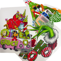Autocollants de Noël pour T-shirts Vente en gros imprimante à transfert plastisol DTF designs prêts à presser