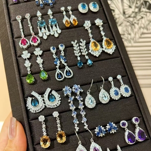 Zarcillos Para Dama Aretes <b>Earrings</b> Plata 925 Women Argollas Aretes Pendientes Coreanos <b>Silver</b> 925 Acero Inoxidable Zarcillos - Product Image 1