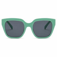Lunettes de soleil carrées à monture large et épaisse, finition brillante, 5 couleurs, verres à motif écaille de tortue et léopard, design rétro, lunettes de soleil tendance