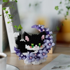 ชุดตัวต่อพลาสติก PVC ทำมือแบบ DIY เป็นมิตรกับสิ่งแวดล้อม ของเล่นเสริมพัฒนาการสำหรับเด็ก - ลายดอกไม้ ขนมเค้ก แพนด้าการ์ตูนตัวเล็ก - Product Image 2