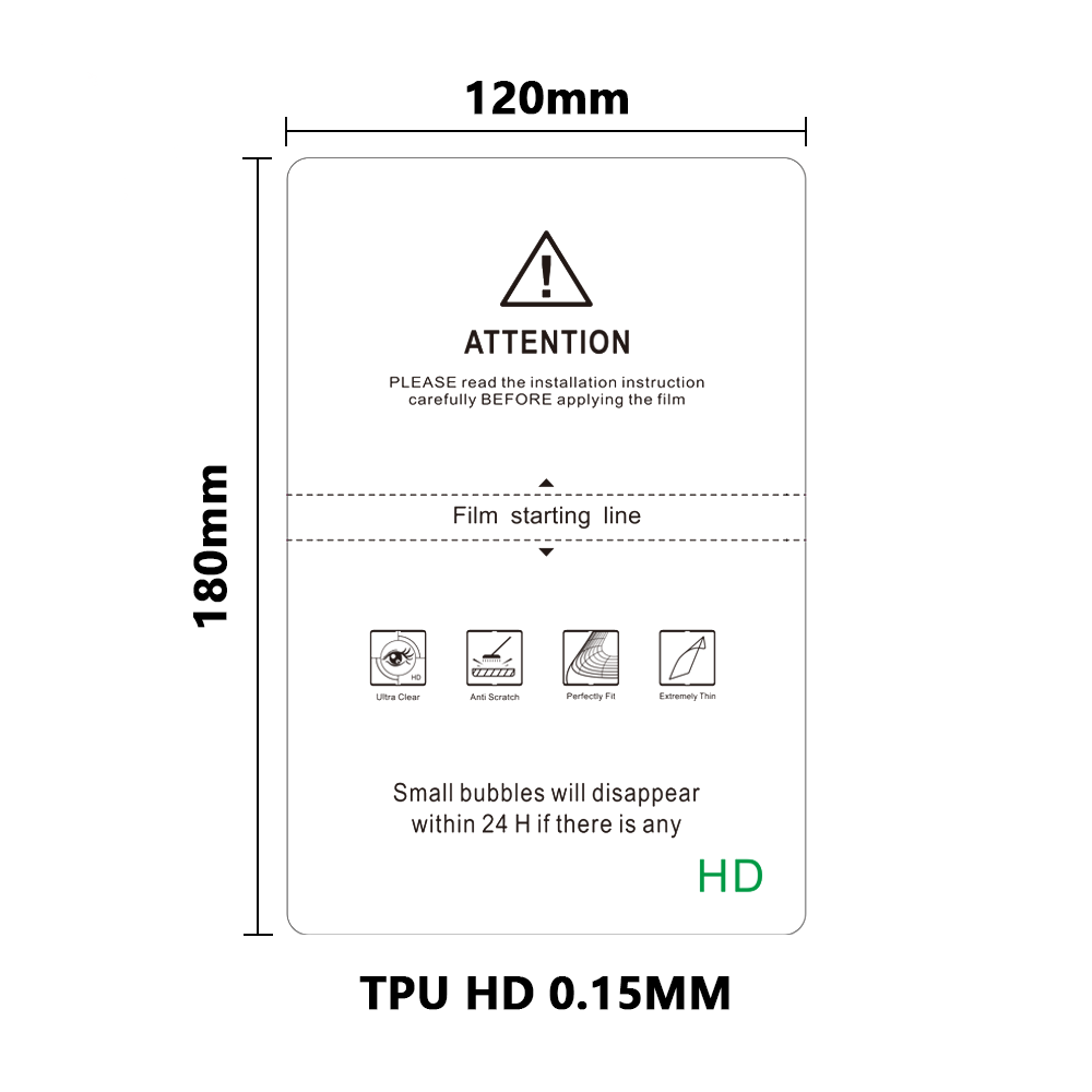 WHITE TPU HD 0.15MM 3A+ Quality