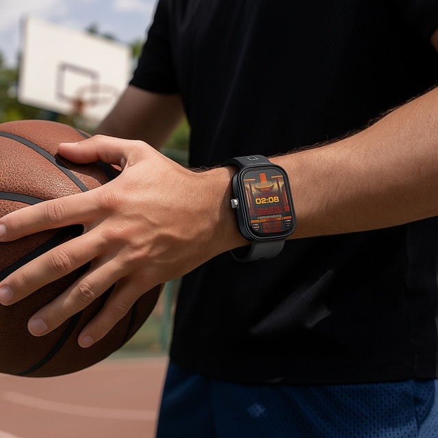 For Alloy Smartwatch 1.99" AMOLED Display 10.5mm Thickness Ergonomic Silicone Strap Health Features IP68/3ATM Water