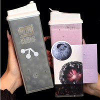 Vente en gros 350ml 400ml 500ml Bouteille de jus en plastique jetable Bouteille de forme carrée en plastique PET Bouteilles transparentes personnalisées