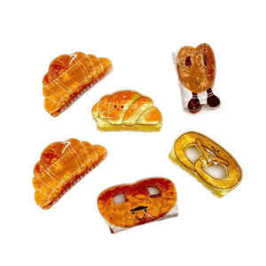 Pince à cheveux Angelina Bread Clip 8 cm en résine, design alimentaire mignon pour femmes et filles, usage quotidien - Product Image 1