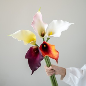Grande fleur artificielle de lys calla en PVC/PU, toucher réel, pour décoration de mariage, de maison et accessoire photo - Product Image 2