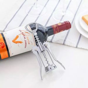 Tire-bouchon personnalisé en acier inoxydable avec poignée à pression pour ouvrir le vin - Product Image 4