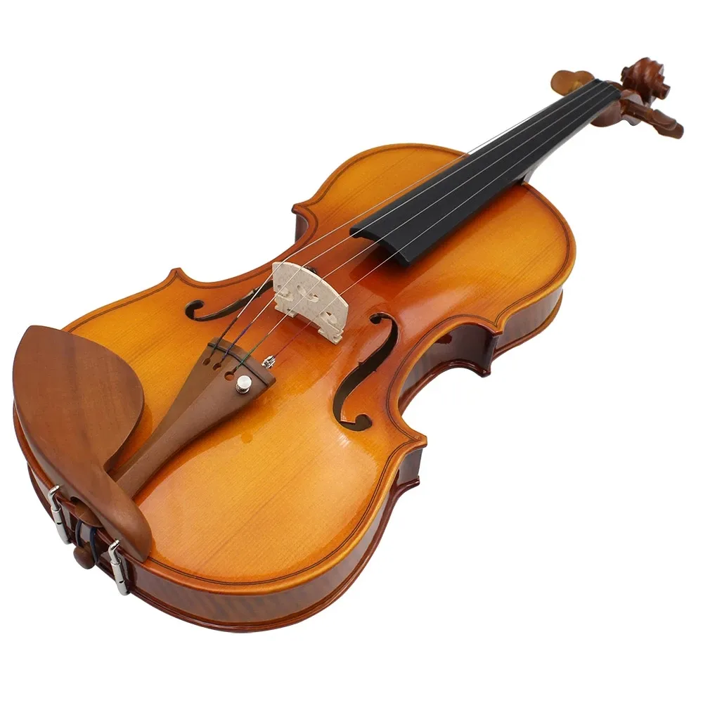 Full Size 4/4 Violin Fiddle Natural Acoustic Violin Solid Wood Veneer Jujube Wood Parts