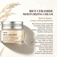 Crème Visage Quotidienne OEM au Céramide de Riz et Glycérine : Nourrit, Répare la Barrière Cutanée, Hydrate, Apaise les Peaux Sèches et Sensibles, Effet Peau Douce et Éclatante, Anti-Rides