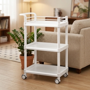Carrito de Almacenamiento Móvil Profesional y Moderno para Salón de Belleza, Soporte para Instrumentos de Cuidado de la Piel, Carrito Multifuncional para Herramientas de Belleza, Spa y Baño - Product Image 1
