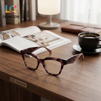 Gafas Ópticas de Acetato Grueso y Resistente, Montura Cuadrada, Bloqueo de Luz Azul para Trabajo con Pantallas Digitales