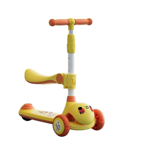 Patinete de Acero 3 en 1 para Niños, Juguete para Montar con 3 Ruedas, Asiento Plegable de Altura Ajustable, Luz Incluida, Edades 8-12 - Product Image 5