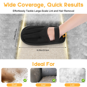 New Design Pet Grooming Cat Hair Removal Glove Pet Hair Remover Glove Pet Cleaning Deshedding Glove for Clothes Bed Mat <b>Sofa</b> - Product Image 4