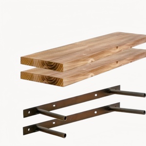 Kệ nổi cho trang trí tường mộc mạc khai hoang kệ gỗ nặng nhiệm vụ treo tường kệ với khung vô hình Bộ 2 - Product Image 6