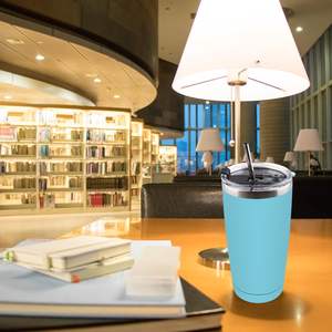 Gobelet isotherme OEM en acier inoxydable de 20 oz avec couvercle et paille, réutilisable pour la maison, les voyages, le bureau et l'extérieur - Product Image 6