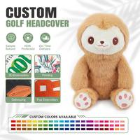 Housses de tête de club de golf personnalisables en nylon doux et peluche, durables, avec impression sérigraphique, écologiques, pour driver de golf