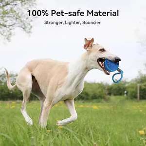 Jouet interactif intelligent pour chien, orange, étanche IPX7, en matériau E-TPU, corde, balle rebondissante automatique - Product Image 4