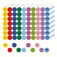 Pegatinas de Caras Sonrientes, Etiquetas de Papel Coloridas, Ecológicas, para Tablas de Comportamiento Escolar, Recompensas para Maestros, Cumpleaños, Navidad, Novedad