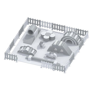 Parc de jeux intérieur en plastique avec tunnel, toboggan, pont et voiture pour enfants, zone de jeux à domicile, aire de jeux intérieure TG1406 100-500kg - Product Image 1