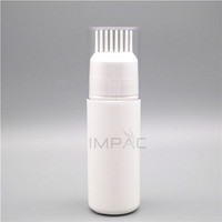 Emballage d'huile de croissance capillaire en plastique transparent avec applicateur peigne, couleur personnalisée, 150 ml (5 oz)