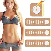 Patch auto-adhésif jetable en coton biologique anti-fuite pour usage abdominal, avec huile de ricin et diverses huiles essentielles