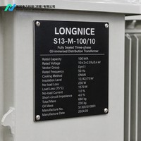 Transformateur monophasé immergé dans l'huile 50/60Hz à enroulement en cuivre 10kV/0.4kV à faible perte pour systèmes de distribution
