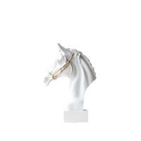 Sculpture de tête de cheval, ornement artistique, décoration nordique de luxe pour la maison, le bureau, le salon