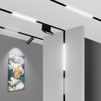 Système d'éclairage sans fil DC48V, nouvelle conception, décoration, lampe sur rail magnétique, éclairage sur rail magnétique linéaire, lampes LED sur rail magnétique