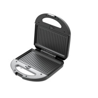 Mini machine à sandwich presse-panini à 2 tranches avec voyants lumineux, poignée tactile cool, noir