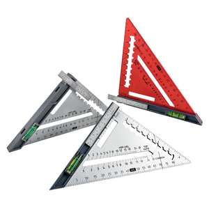 Промышленная многофункциональная Съемная 7-дюймовая треугольная линейка из алюминиевого сплава, квадратный измерительный инструмент для инженеров-плотников - Product Image 5