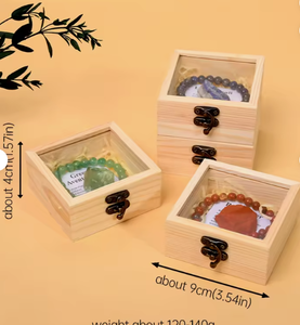 Juego de Pulseras de Cristal CHUSE CI350 al por Mayor, Set de Regalo de Piedras Naturales, Kit de Sanación Natural, Caja de Madera para Decoración del Hogar en Días Festivos - Product Image 4