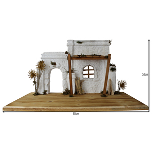 Décorations de Noël artisanales Bazaar Orient, support en bois stable unique de 60 x 30 x 34 cm pour figurines de 10 à 13 cm - Product Image 2