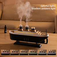 Diffuseur d'air domestique unique le plus vendu, humidificateur d'air design bateau, pulvérisation de méduse R, diffuseur d'arômes ultrasonique 250 ml