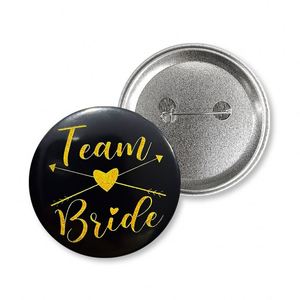 Badge Bouton Noir et Blanc « Future Mariée » pour Décoration de Fête de Mariage, Épingle Broche - Product Image 5