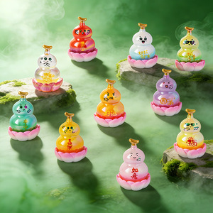 Caja Sorpresa de Resina Yu Mo Lucky Lotus, Figura Decorativa para Escritorio, Regalo Unisex para Niños de 8 a 13 Años - Product Image 1