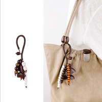 Fanmu Fruit Schelp Rammelaar Natuurlijke Fruit Schelp Handgeslingerde Fruit Tas Hangertje Sleutelhanger Fabriek Groothandel Maatwerk