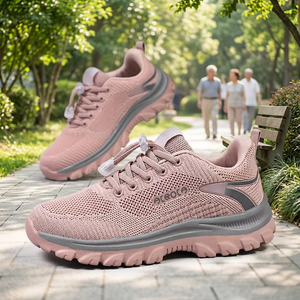 Grossiste Chaussures pour Hommes, Nouveau Style Respirant, Chaussures de Marche en Mesh pour Hommes, Femmes et Personnes Âgées, Chaussures Plates Décontractées de Voyage pour Femmes - Product Image 1