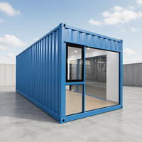Maison modulaire en conteneurs ondulés, structure en acier préfabriquée, unité de logement portable pour utilisation temporaire sur chantier