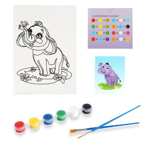Kit de <span class=keywords><strong>peinture</strong></span> par numéros DIY de haute qualité 13x18cm, éléphant, peintures acryliques, panneau de densité, toile d'impression pour enfants, jouets éducatifs - Product Image 1